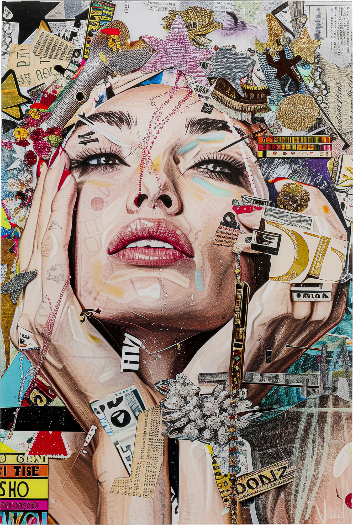 Glasbild Artsy Portrait Front 80x120cm – Grafik-1.