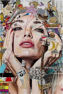 Glasbild Artsy Portrait Front 80x120cm – Grafik-1.