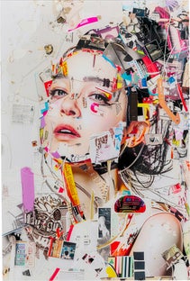 Glasbild Artsy Portrait Side 80x120cm – Grafik-1.