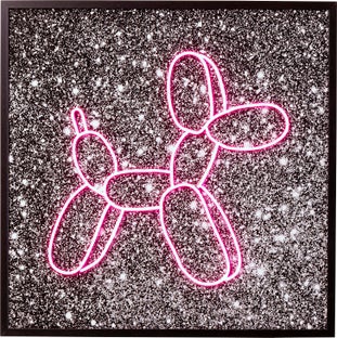 Glasbild Balloon Dog LED 80x80cm – Grafik-1.