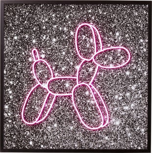 Glasbild Balloon Dog LED 80x80cm – Grafik-1.