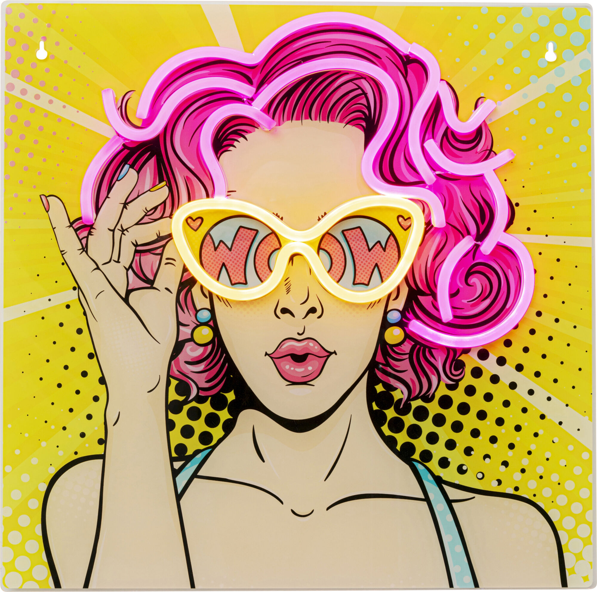 Glasbild Beauty LED 39x39cm – Grafik-1.