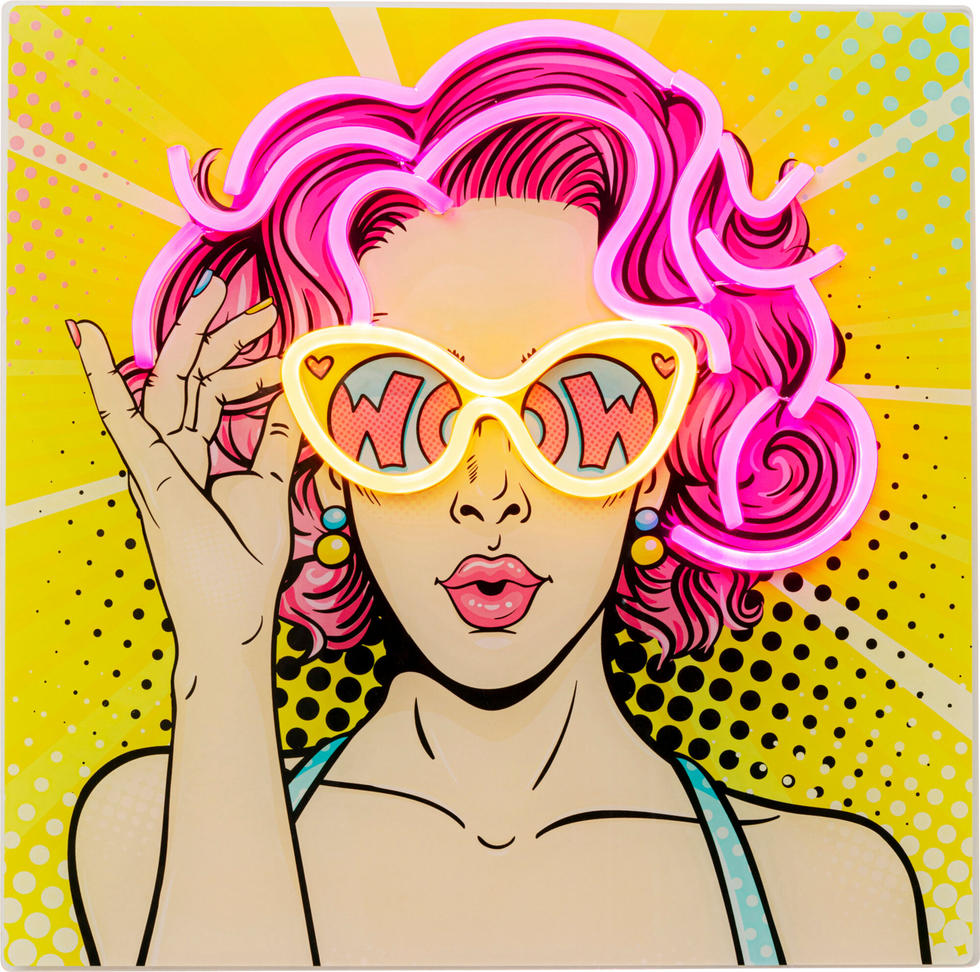 Glasbild Beauty LED 39x39cm – Grafik-1.