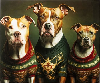 Glasbild Dog Familiy 110x90cm – Grafik-1.