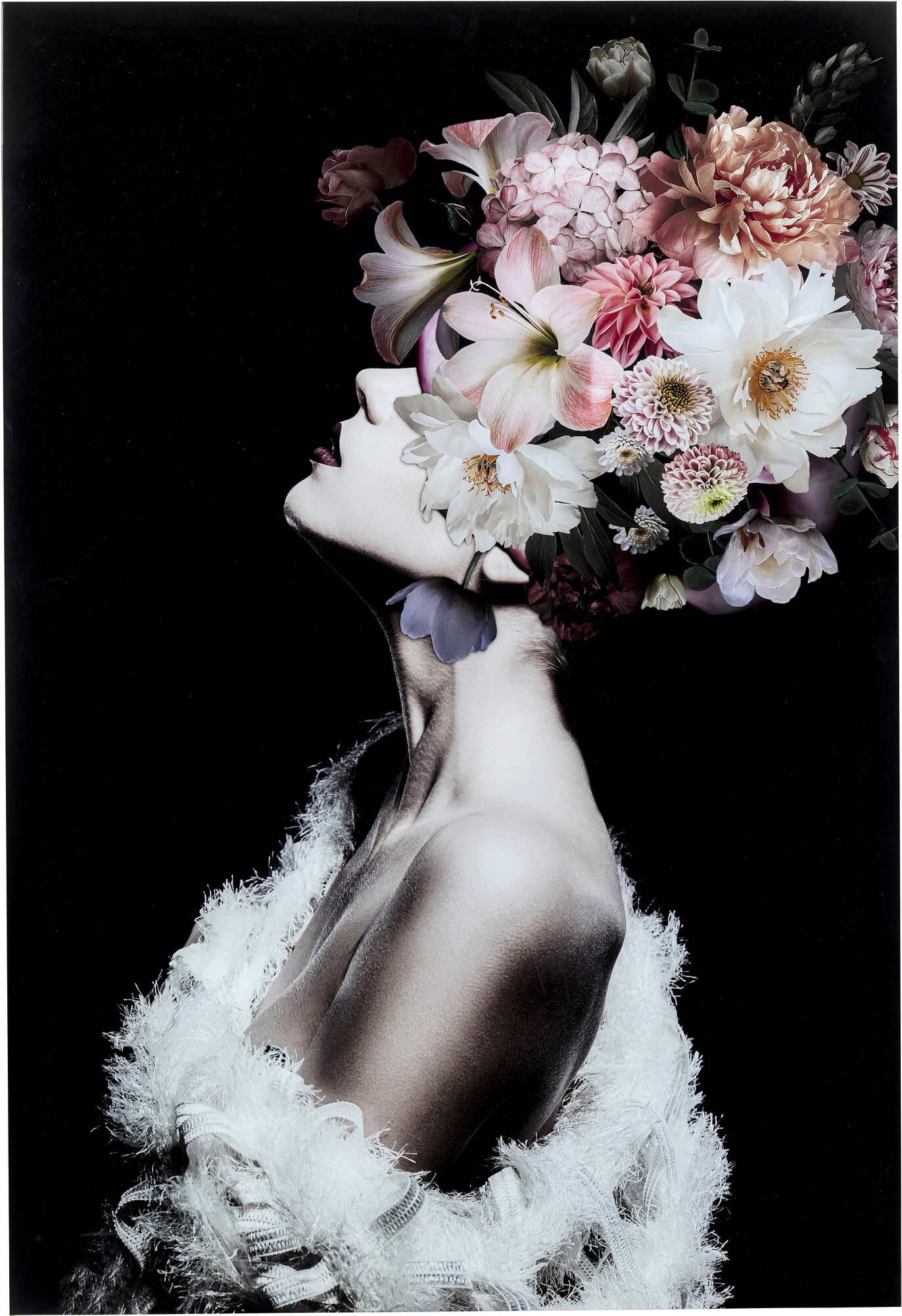 Glasbild Flowery Beauty 80x120cm – Grafik-1.