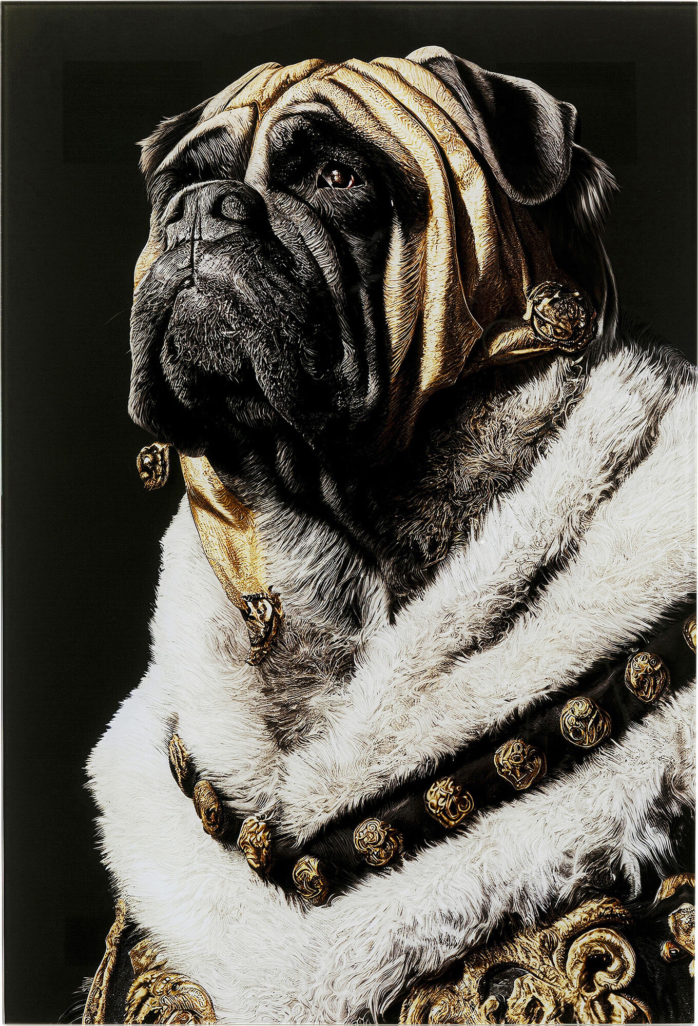 Glasbild King Pug 40x60cm – Grafik-1.