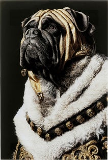 Glasbild King Pug 40x60cm – Grafik-1.