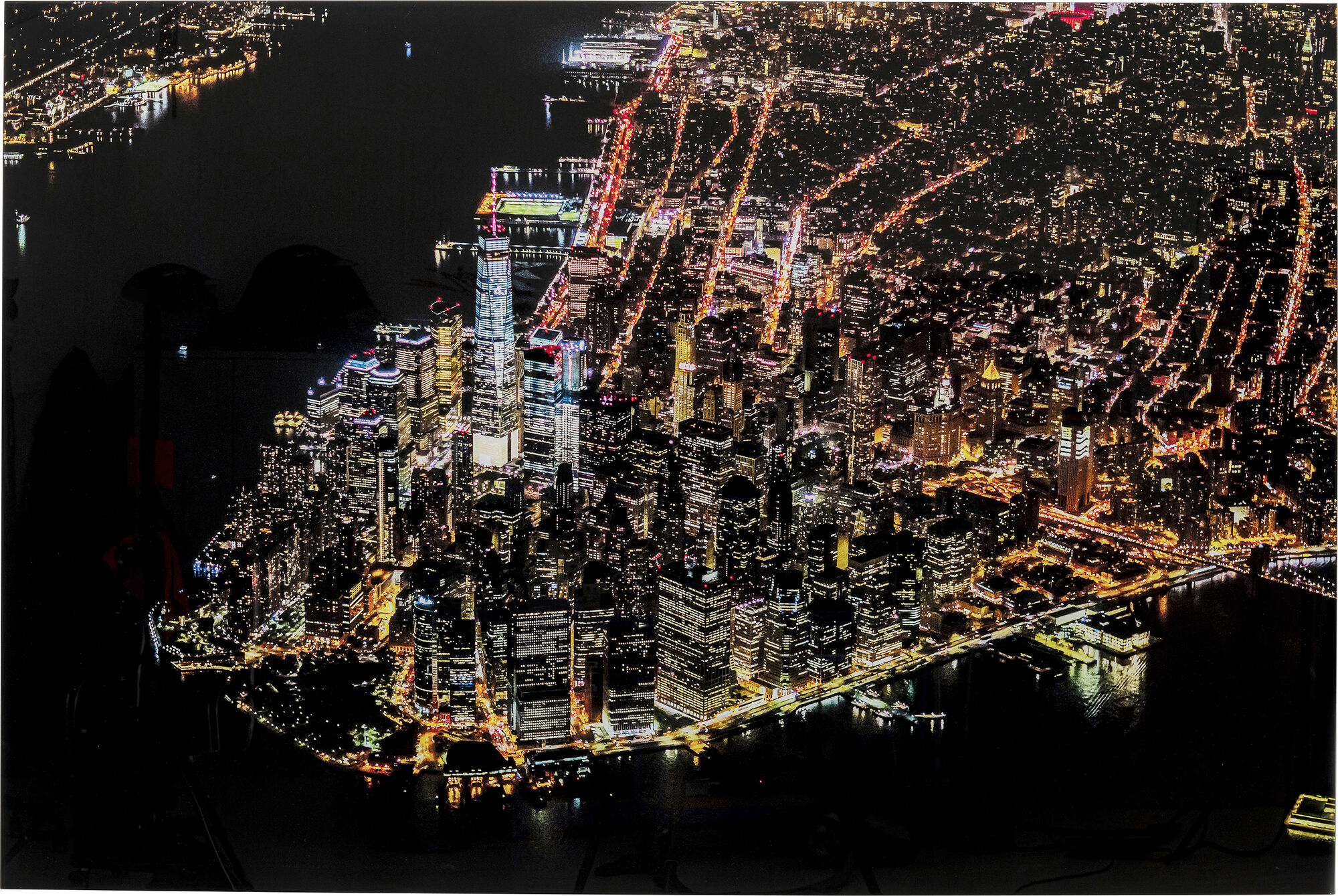 Glasbild Midnight City 180x120cm - Einzelstück – Grafik-1.