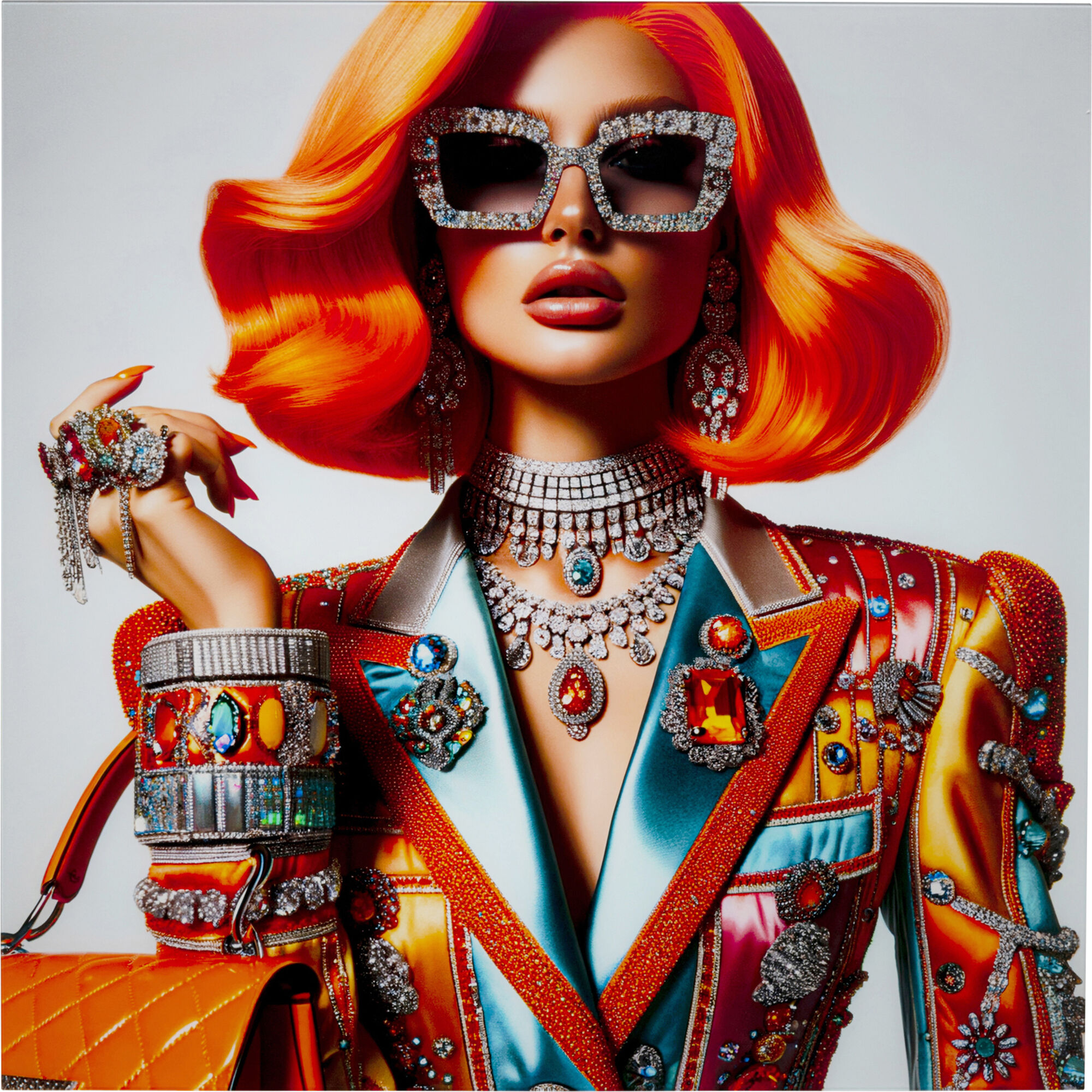 Glasbild Muse Posh 100x100cm – Grafik-1.