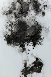 Glasbild Smokey Hair 100x150cm – Grafik-1.