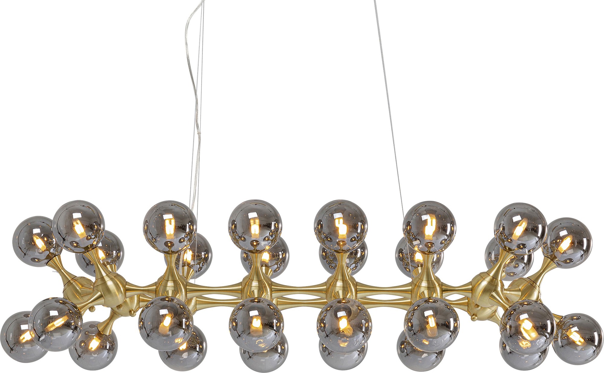 Hängeleuchte Atomic Balls Brass 140cm
