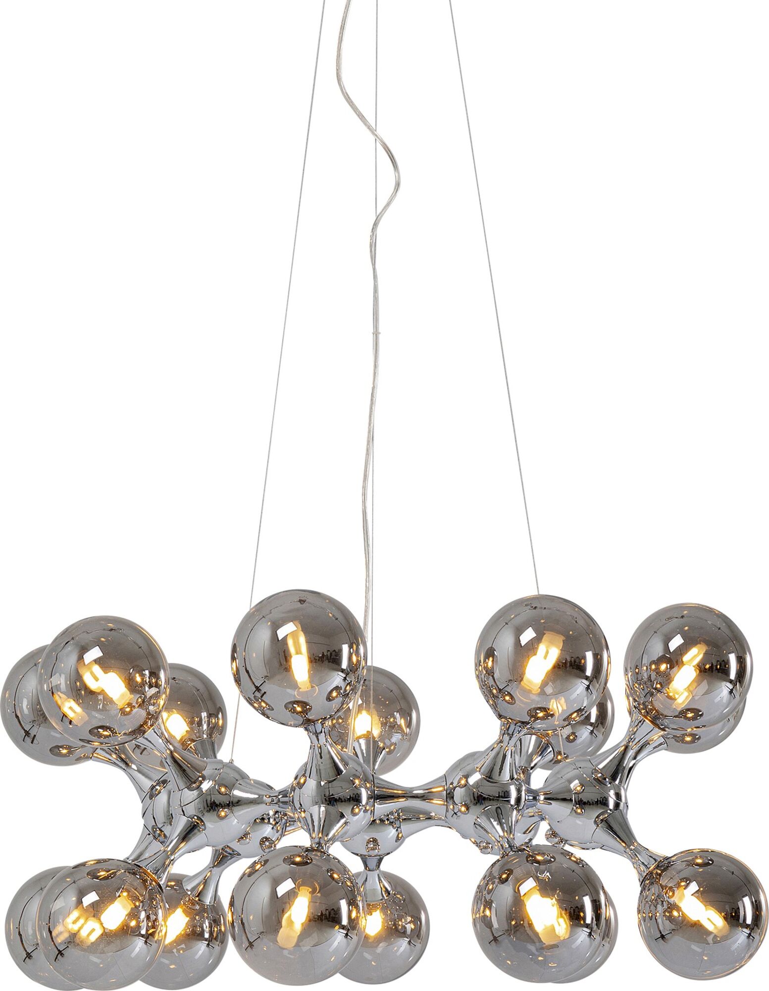 Hängeleuchte Atomic Balls Silber Ø74cm – Grafik-1.