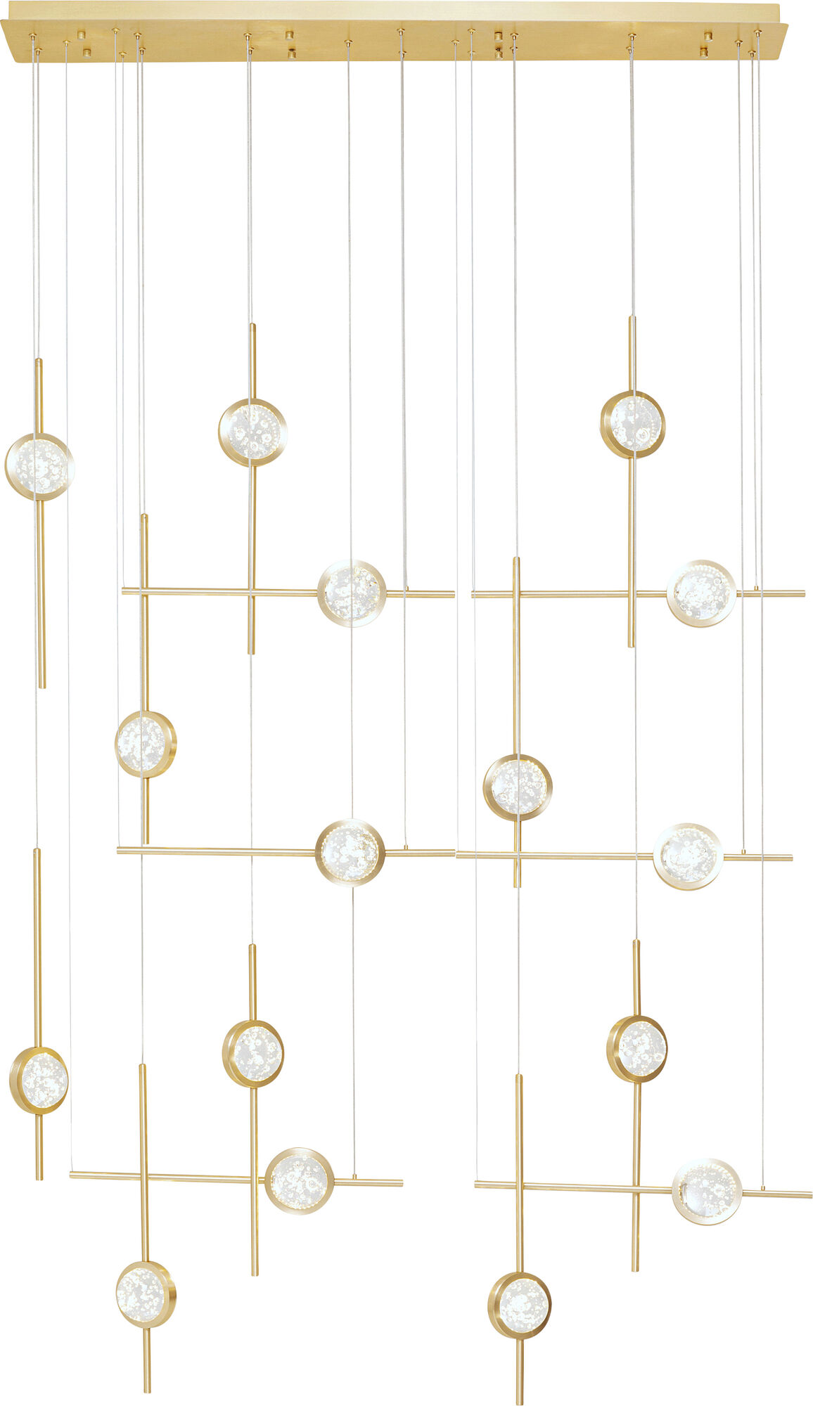 Hängeleuchte Ballet Messing LED 16er - Einzelstück – Grafik-1.