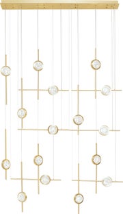Hängeleuchte Ballet Messing LED 16er - Einzelstück – Grafik-1.