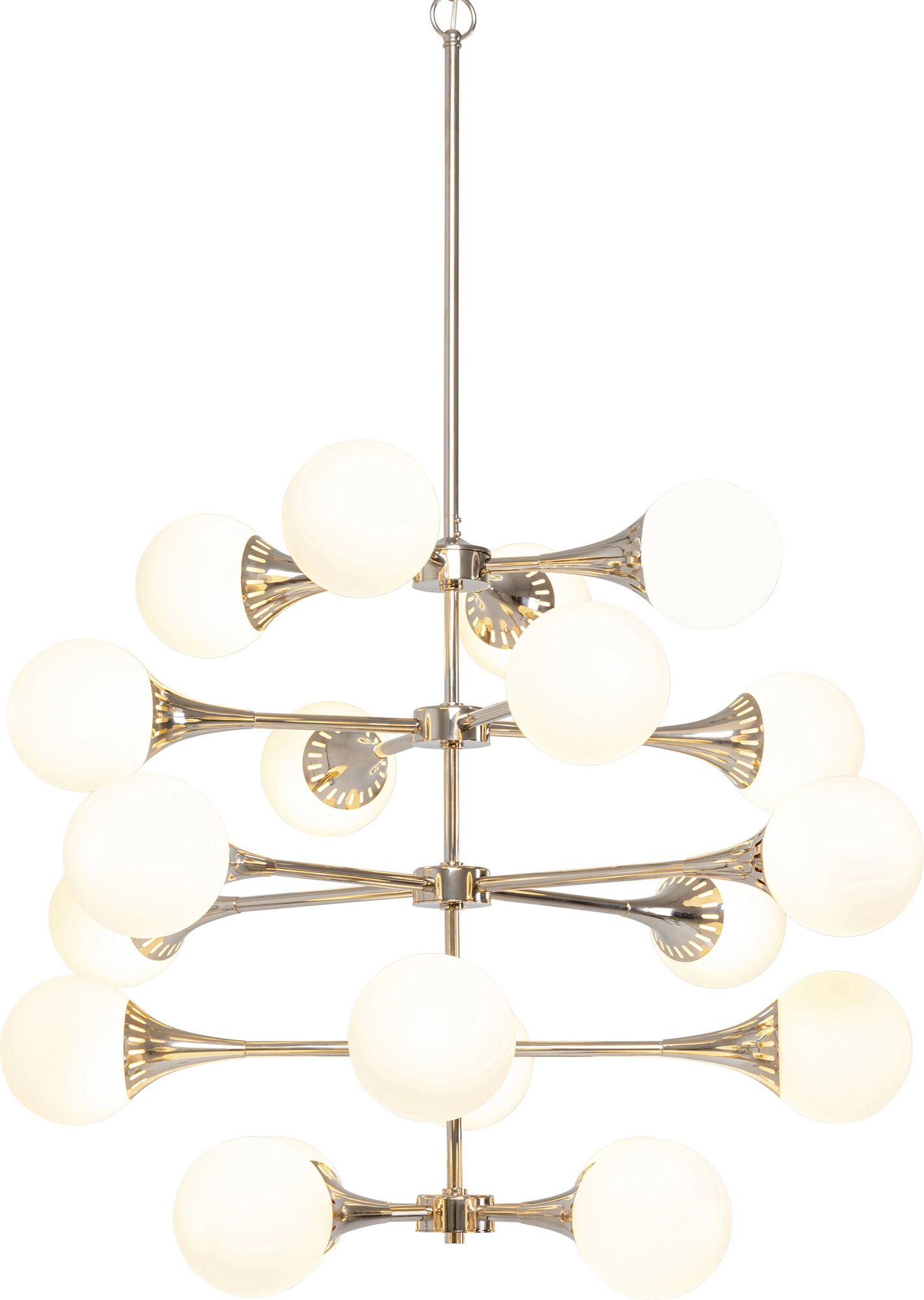 Hängeleuchte Bulb Fiction 20 Silber Ø102cm – Grafik-1.