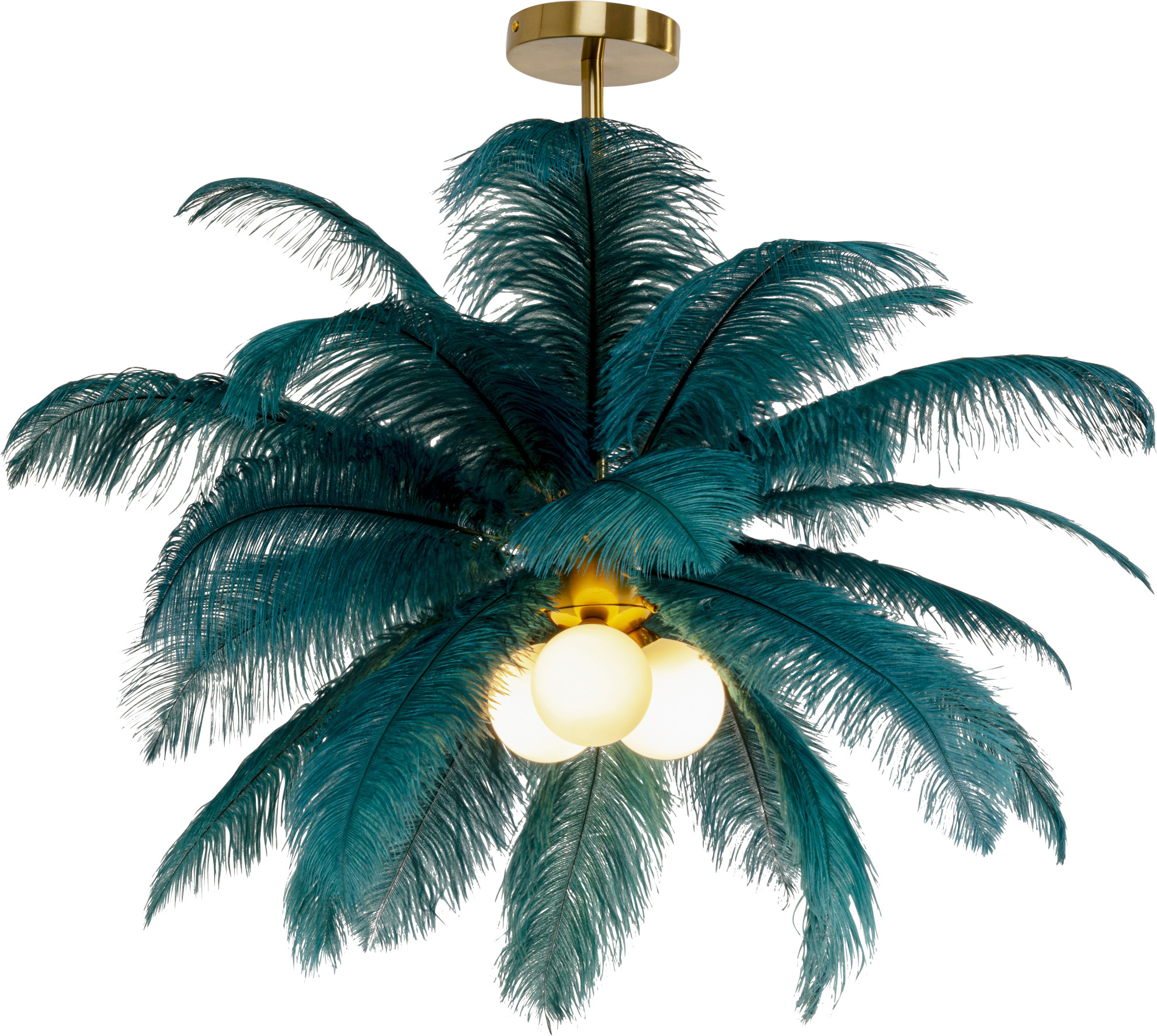 Hängeleuchte Feather Palm Grün Ø87cm
