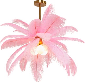Hängeleuchte Feather Palm Pink Ø87cm – Grafik-1.
