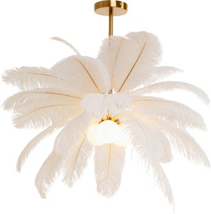 Hängeleuchte Feather Palm Weiß Ø87cm – Grafik-1.