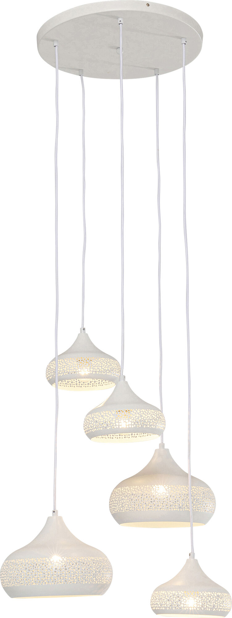 Hängeleuchte Leyla Weiß Ø 56cm - Einzelstück – Grafik-1.