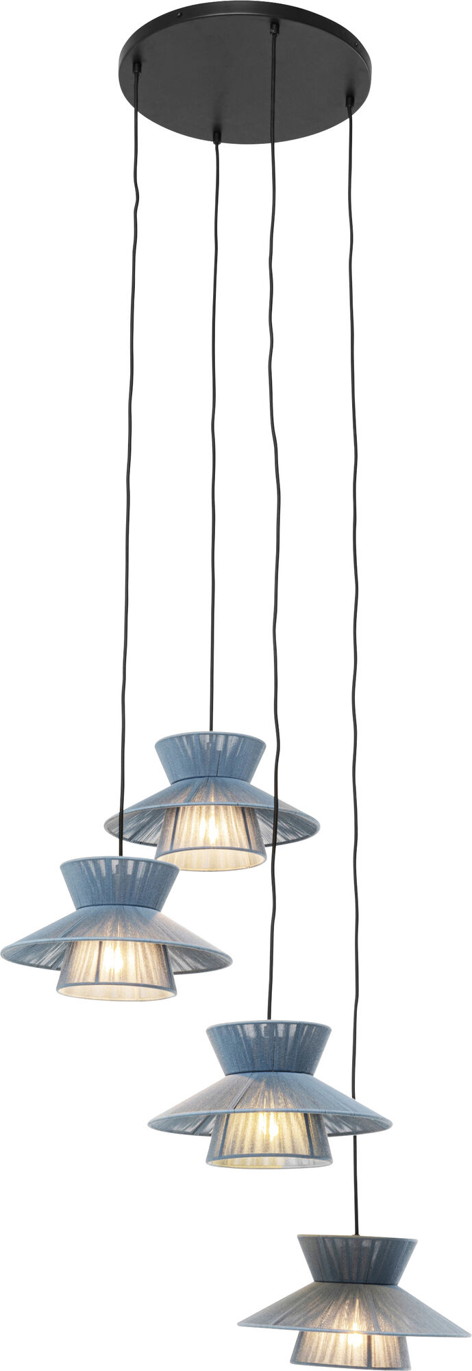 Hängeleuchte Riva Quattro Blau Ø40cm - Einzelstück – Grafik-1.