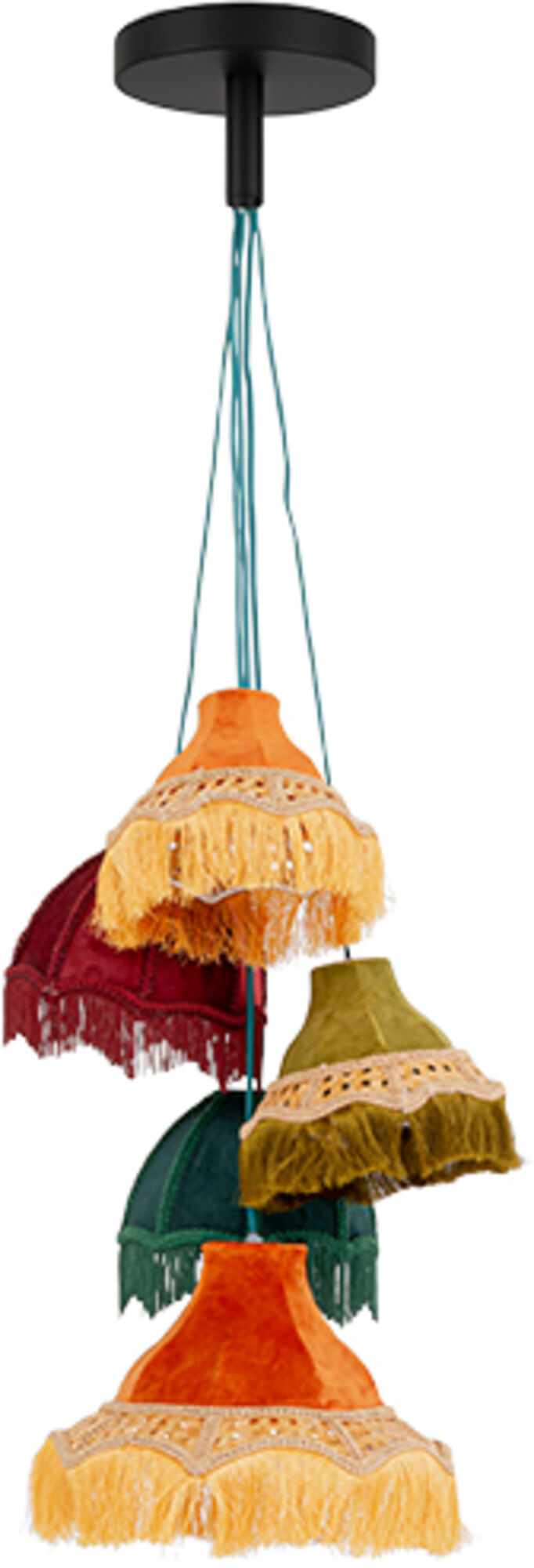 Hängeleuchte Saloon Fringes 5er – Grafik-1.