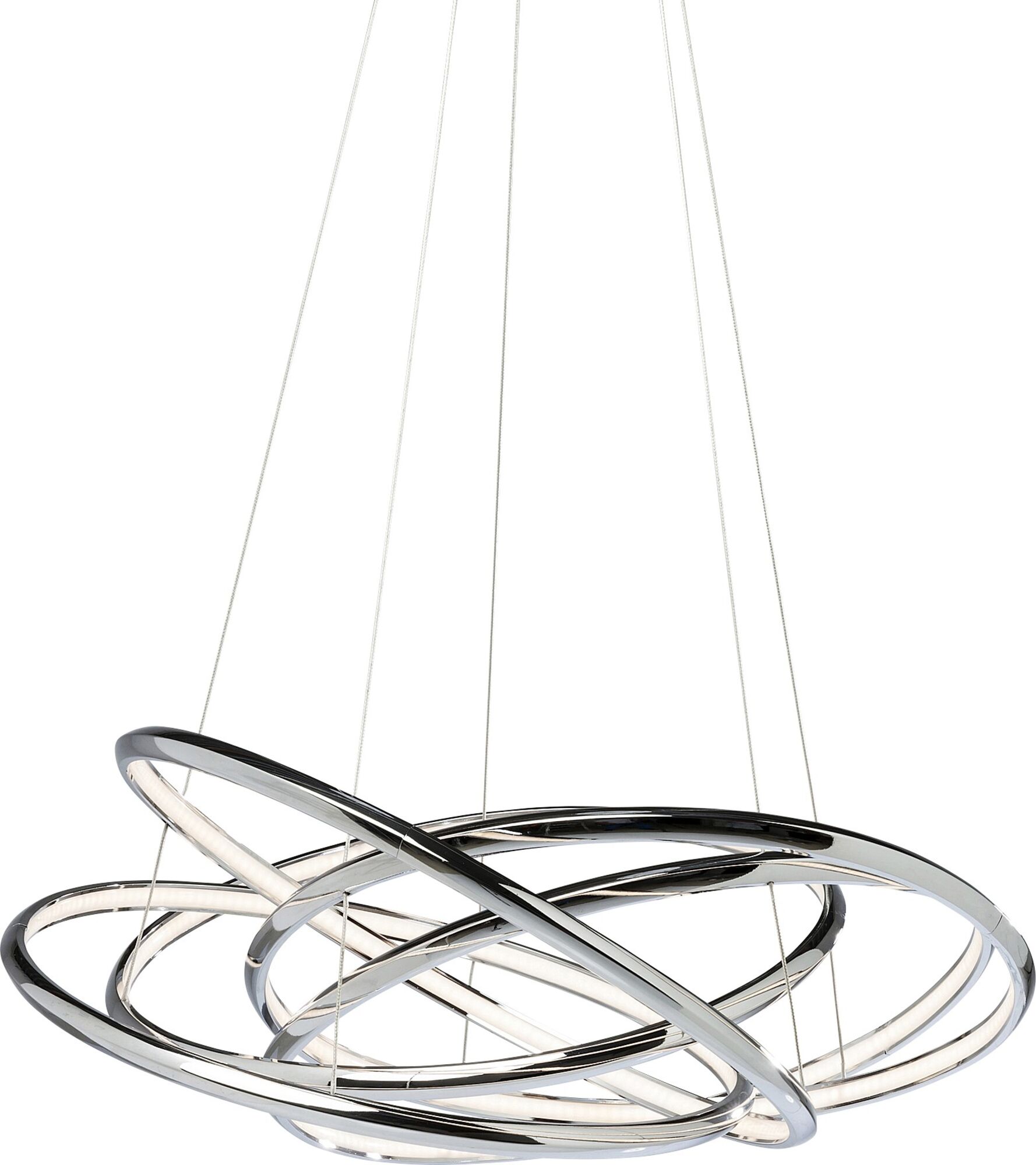 Hängeleuchte Saturn LED Chrome Big – Grafik-1.