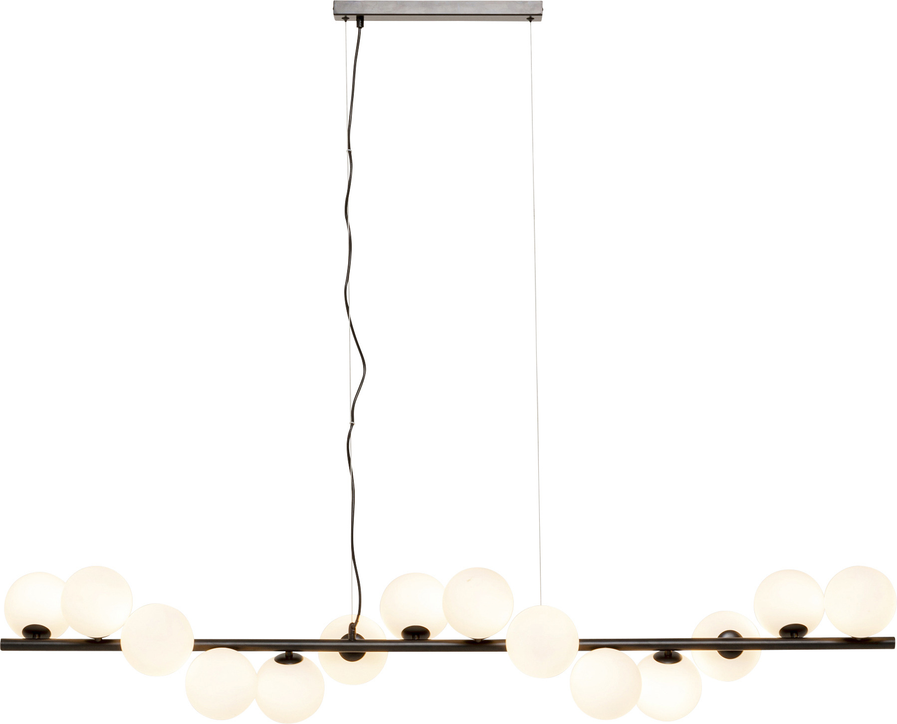 Hängeleuchte Scala Balls Milky Schwarz 150cm