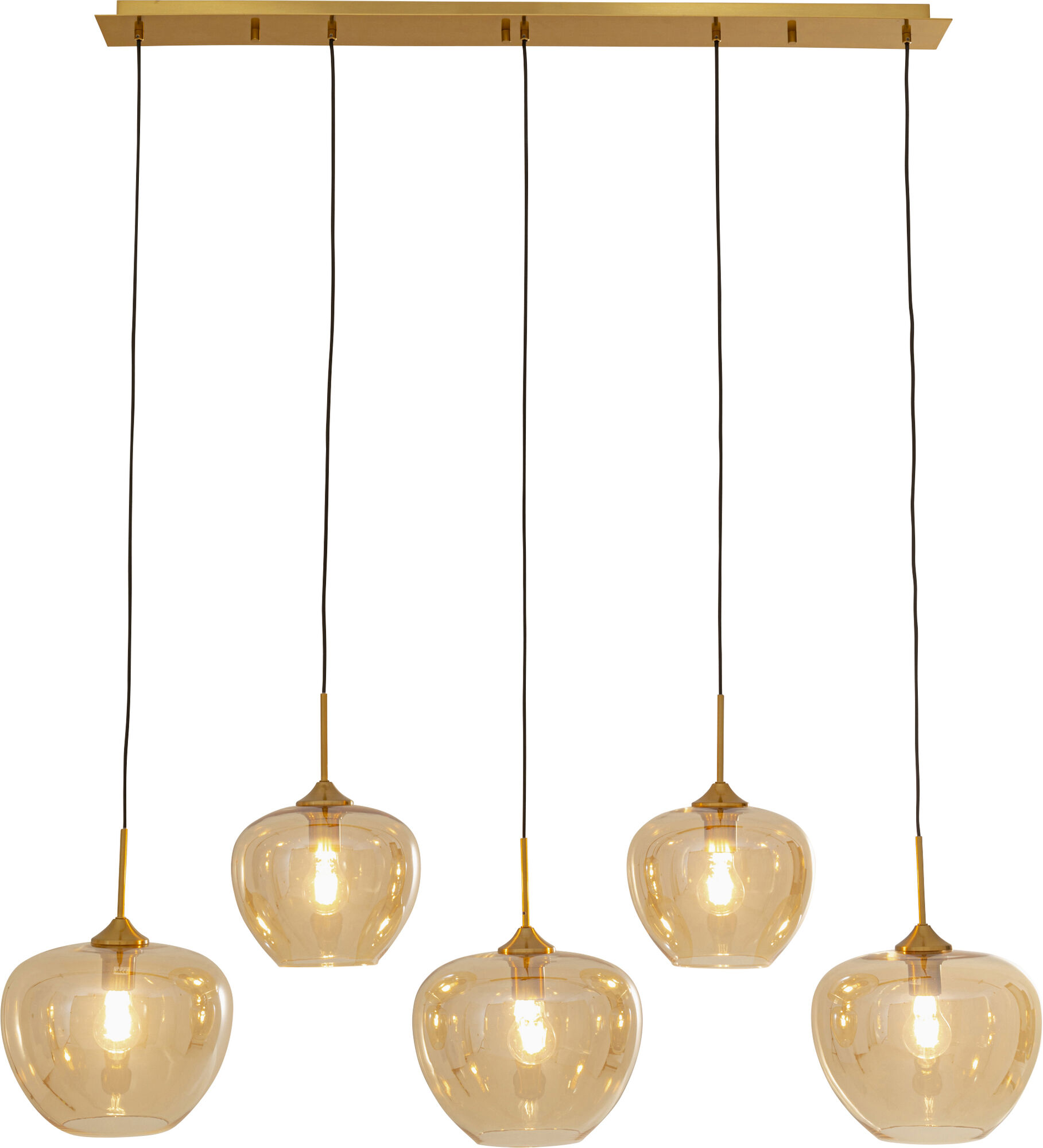 Hängeleuchte Sphere Amber Five 160cm – Grafik-1.