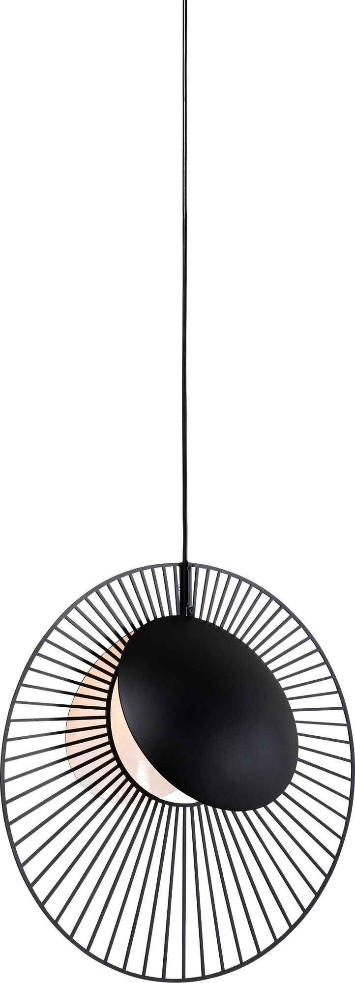 Hängeleuchte Wire Schwarz Ø45cm - Einzelstück – Grafik-1.