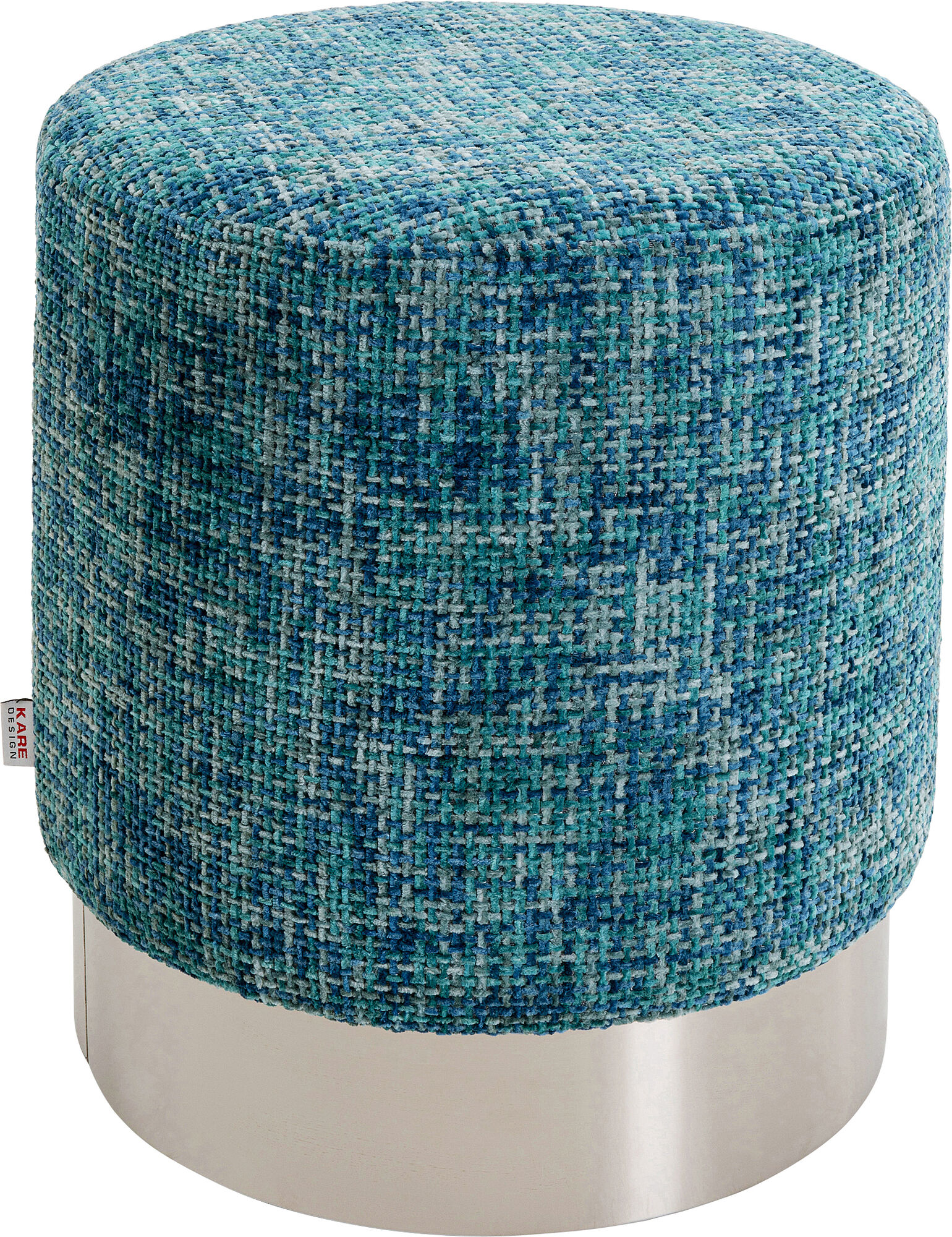 Hocker Berry High Silber Hellblau Ø39cm – Grafik-1.