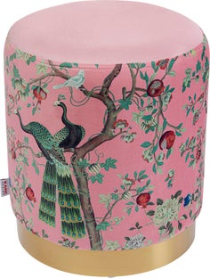 Hocker Cherry Peacock Brass Ø32cm – Grafik-1.