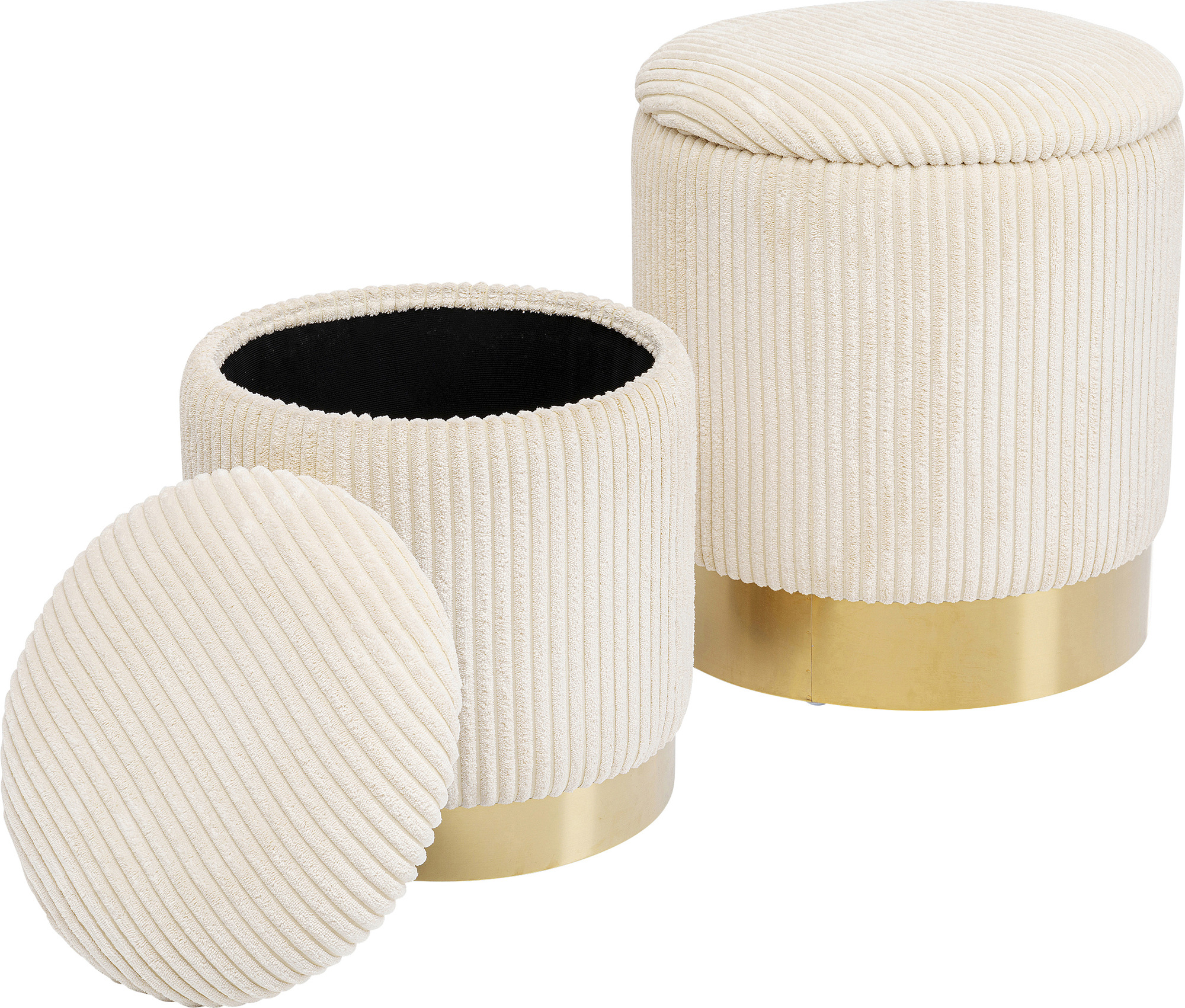 Produkt: Hocker Cherry Storage Cord Creme (2/Set).