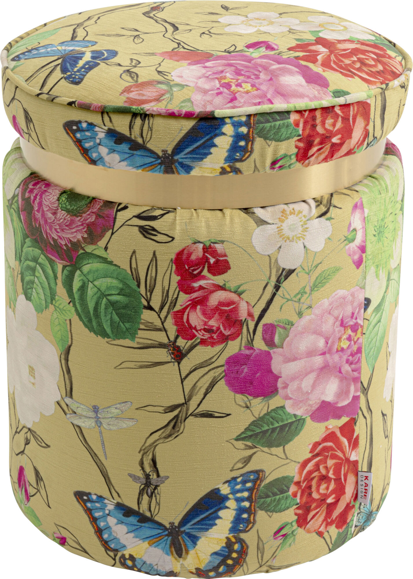 Hocker Flower Fever Gelb Ø39cm – Grafik-1.