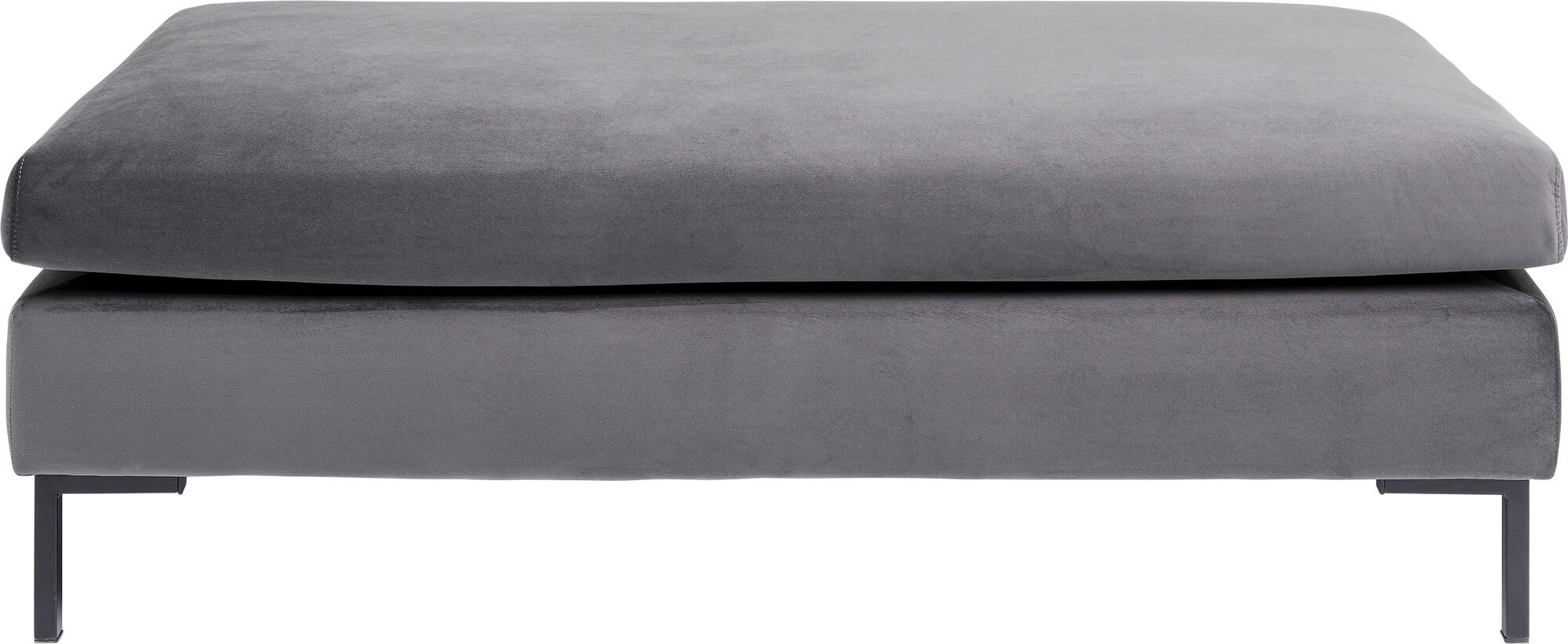 Hocker Gianni Velvet Grau Schwarz – Grafik-1.