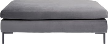 Hocker Gianni Velvet Grau Schwarz – Grafik-1.