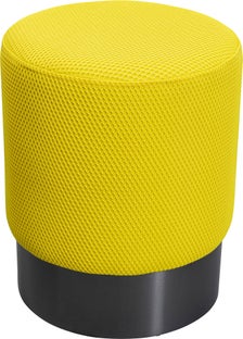 Hocker Jody Gelb Mesh Schwarz Ø35cm – Grafik-1.