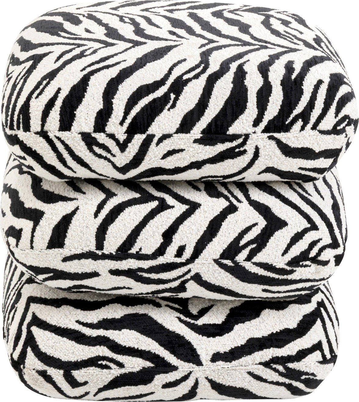 Hocker Pepino Tiger Schwarz 45x45cm