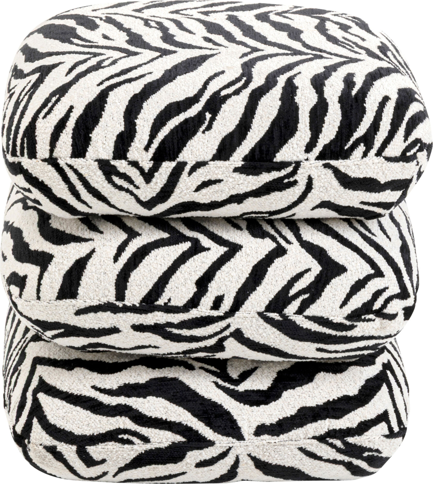 Hocker Pepino Tiger Schwarz 45x45cm – Grafik-1.