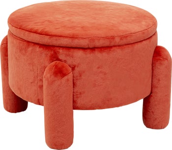 Hocker Storage Orange Ø54cm – Grafik-1.