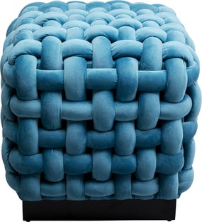 Hocker Weave Square Blau 47x47cm – Grafik-1.