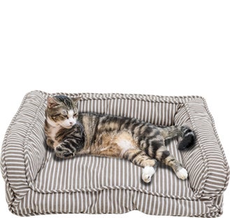 Hunde/Katzenbett Stripes Grau – Grafik-1.