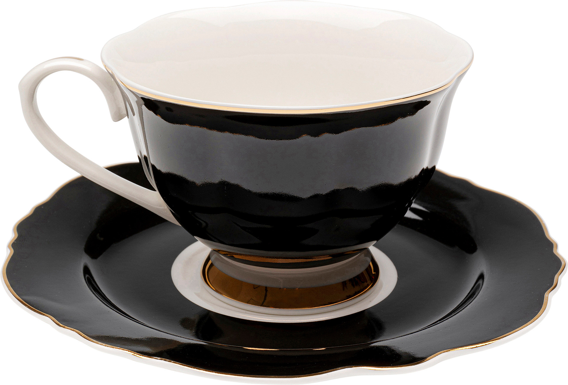 Kaffeetasse Harlequin Schwarz (2/tlg.)
