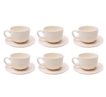 Tasse mit Untertasse Organic Creme (6/Set) – Grafik-1.