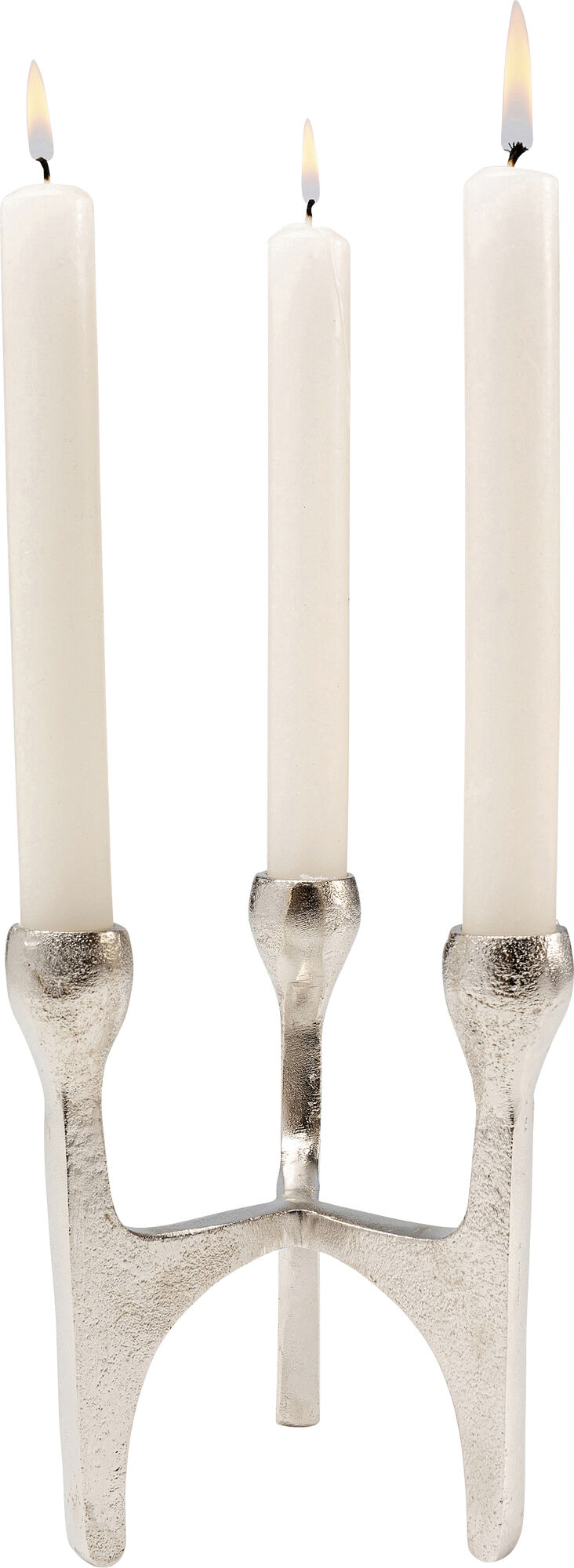 Kerzenständer Stacky Silber 15cm – Grafik-1.