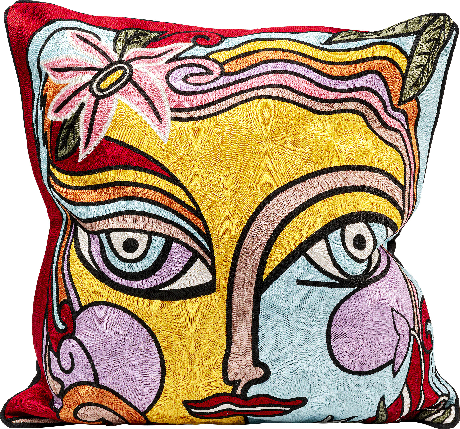 Kissen Art Line Face 50x50cm