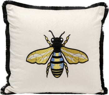 Kissen Bee Weiß 45x45cm – Grafik-1.