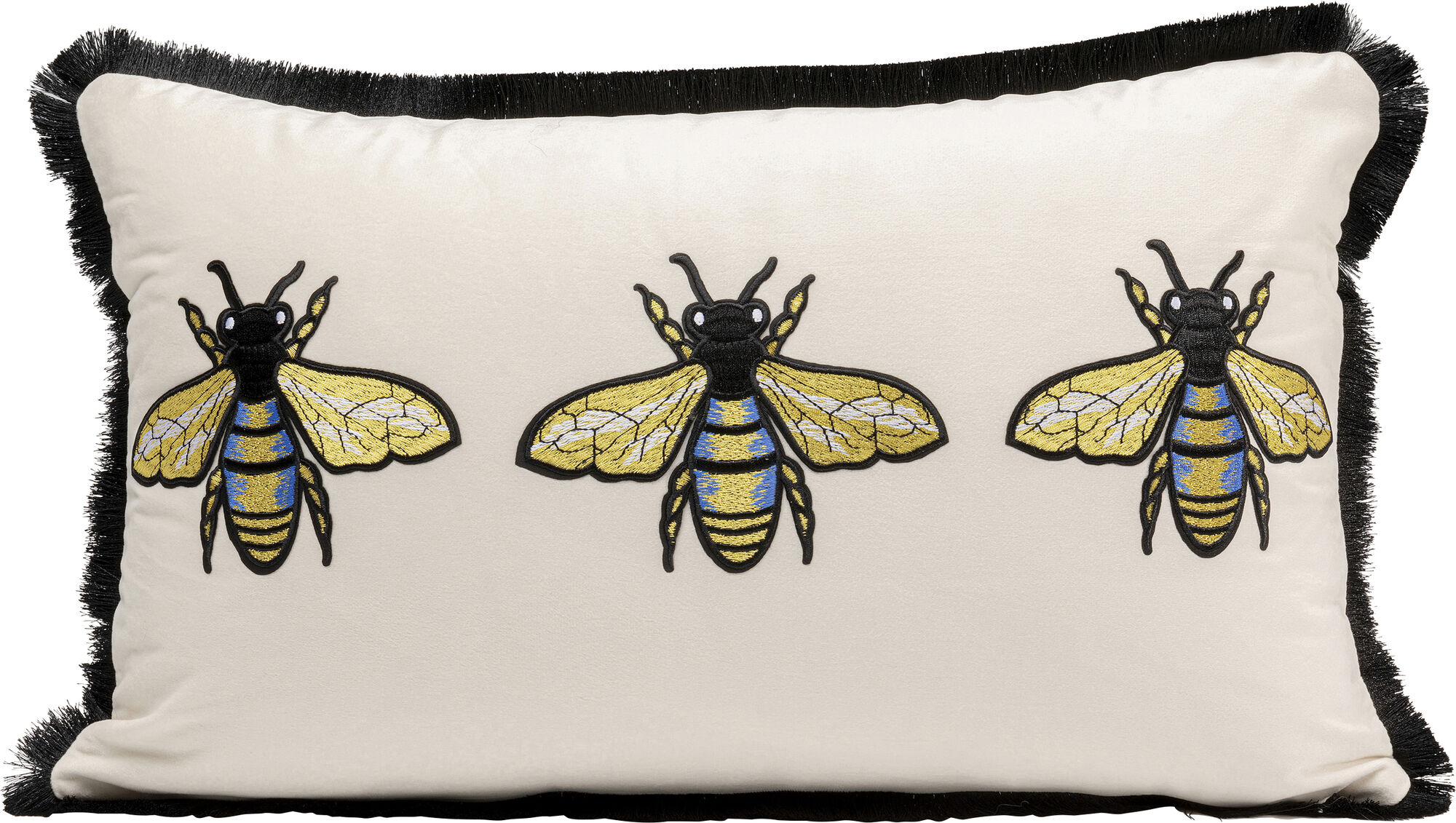 Kissen Bees Weiß 50x30cm – Grafik-1.