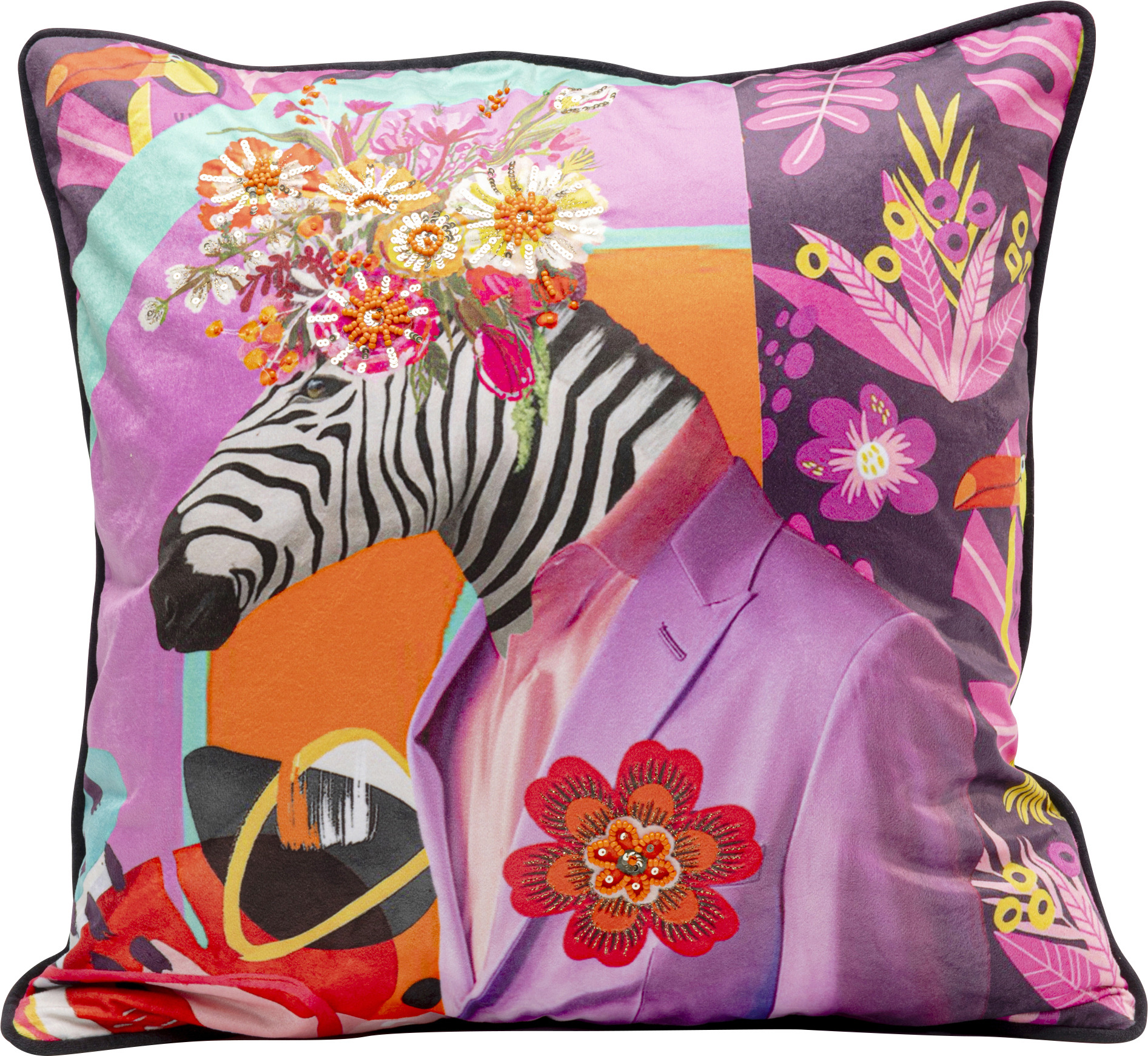 Kissen Fantasy Zebra 45x45cm