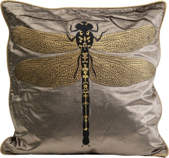 Kissen Glitter Dragonfly Braun 40x40cm – Grafik-1.