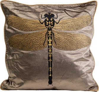 Kissen Glitter Dragonfly Braun 40x40cm – Grafik-1.